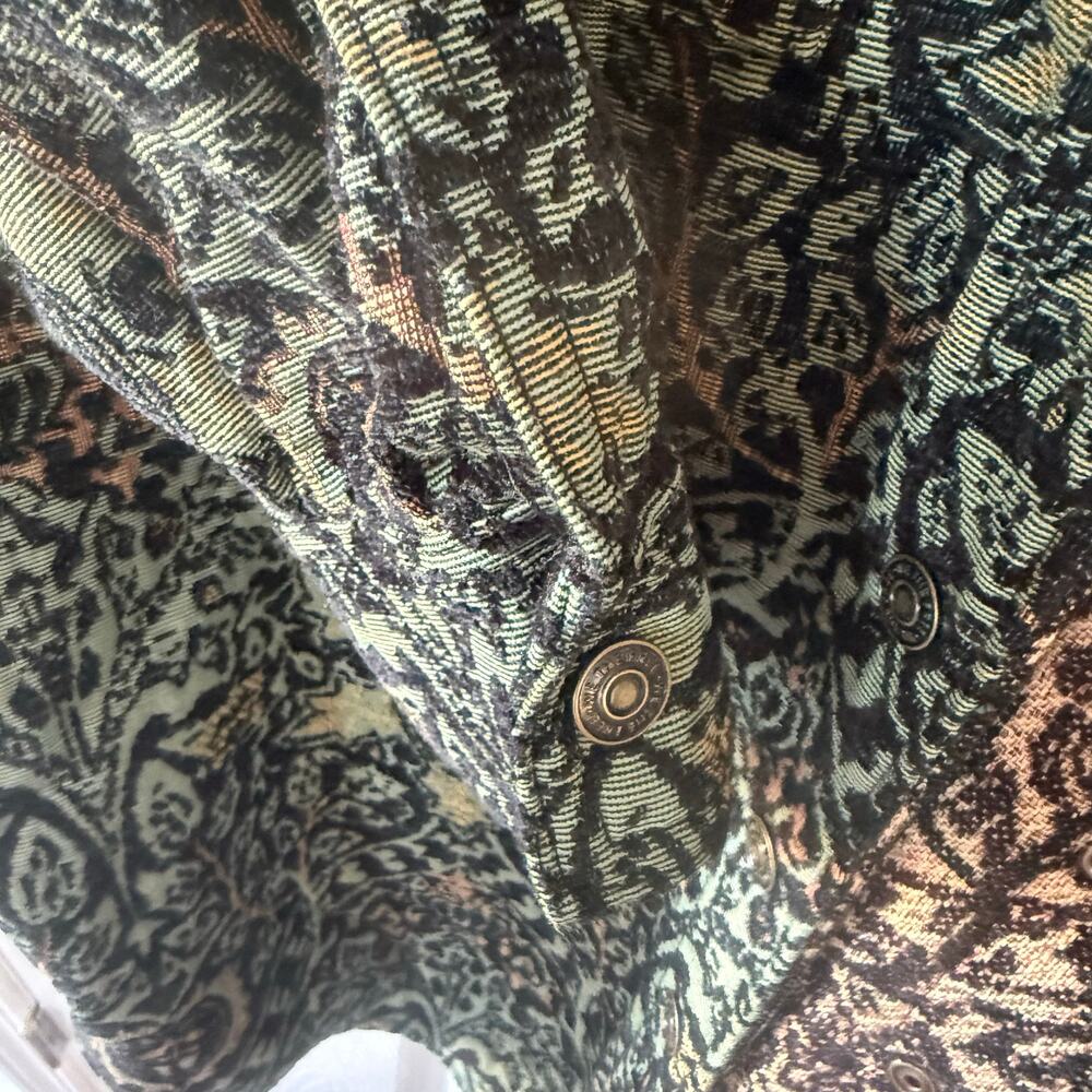 NWT Free People We The Free Tapestry Fog Jacquard Shirt Sz S Shacket Oversized - Picture 14 of 14